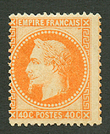 40c Lauré (n°31) Neuf *. Cote 1900€. Signé BRUN. TB. - 1863-1870 Napoléon III Con Laureles