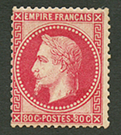 80c Lauré (n°32) Neuf *. Cote 1750€. Signé BRUN. TB. - 1863-1870 Napoléon III Con Laureles