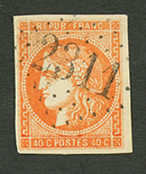 40c BORDEAUX (n°48) Obl. GC 2311. Signé SCHELLER. Superbe. - 1870 Emisión De Bordeaux