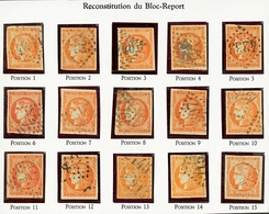 40c BORDEAUX (n°48) Reconstitution Du BLOC REPORT De 15 Timbres. 3 Timbres Avec Léger Pelurage Les Autres TB. Cote 2900€ - 1870 Emisión De Bordeaux