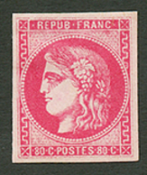 80c BORDEAUX (n°49) Neuf *. Trés Frais. Signé SCHELLER. Superbe. - 1870 Emisión De Bordeaux