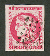 80c BORDEAUX (n°49) Obl. Signé CALVES. Cote 320€. Superbe. - 1870 Bordeaux Printing