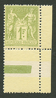 1F SAGE (n°82) Neuf * (presque **) Coin De Feuille. Cote 225€. Signé SCHELLER. Superbe. - 1876-1898 Sage (Type II)