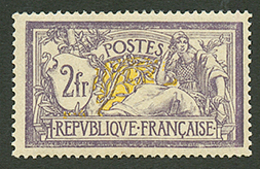 2F MERSON Violet (n°122) Neuf *. Cote 1000€. Signé BRUN. TTB. - 1900-27 Merson