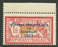 1F CONGRES DE BORDEAUX (n°182) Neuf ** Bord De Feuille. Cote 925€. Signé CALVES. Superbe. - Other & Unclassified