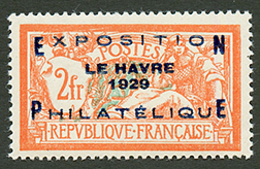 2F EXPOSITION DU HAVRE N°257A Neuf * (trace Charnière Imperceptible). TB Centrage. Cote 875€. Signé CALVES. Superbe. - Autres & Non Classés