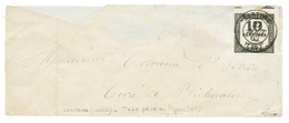 "10c TAXE Percé En Ligne De SARTENE" : 1862 10c TAXE Percé En Ligne Obl. SARTENE Sur Env (coin Défectueux) . Trés Rare.  - Otros & Sin Clasificación