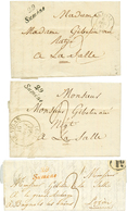 1841/44 Lot De 3 Lettres Avec Cursive 29 SUMENE En Noir (x2) Et Rouge (indice 18). Superbe. - Other & Unclassified