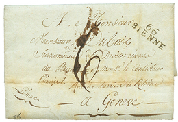 1809 66 BIENNE Sur Lettre Avec Texte Pour GENEVE (SUISSE). TTB. - Sonstige & Ohne Zuordnung