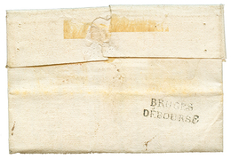 Trés Rare Cachet BRUGES/ DEBOURSE Au Verso D'une Lettre Avec Texte (ss Date) De COMO (ITALIE) Pour VENLO Redirigé à OSTE - 1792-1815 : Departamentos Conquistados