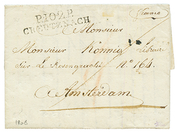 1808 P.102.P CREUTZNACH Sur Lettre Pour AMSTERDAM (PAYS-BAS). Rare. Superbe. - 1792-1815 : Departamentos Conquistados