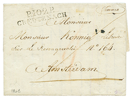 1808 P.102.P CREUTZNACH Sur Lettre Pour AMSTERDAM (PAYS-BAS). Rare. Superbe. - 1792-1815: Dipartimenti Conquistati