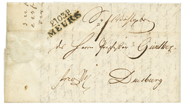 1813 Trés Rare Cachet P.103.P MEURS Sur Lettre Avec Texte Pour DUISBURG. Quelques Lettres Connues. TTB. - 1792-1815: Conquered Departments