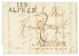 1812 119 ALPHEN Sur Lettre Pour SCHIEDAM. Superbe. - 1792-1815: Dipartimenti Conquistati