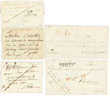 PAYS-BAS : Lot De 5 Lettres (PP + GOUDA, P. P Grattte + UTRECHT, P.P + ENDHOVEN P.P Gratté + LEYDE... TTB. - 1792-1815: Départements Conquis