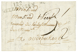 1812 122 HEERENVEEN Sur Lettre Pour OUDEBERKOOP. Superbe. - 1792-1815 : Departamentos Conquistados