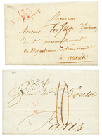 1812 2 Lettres Avec 124 EMBDEN En Noir Et En Rouge. TTB. - 1792-1815: Conquered Departments