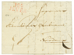 1813 124 JEVER En Rouge Sur Lettre Pour NORDEN. Superbe. - 1792-1815: Dipartimenti Conquistati