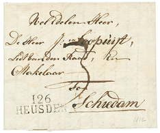 1812 126 HEUSDEN Sur Lettre Pour SCHIEDAM. Superbe. - 1792-1815 : Departamentos Conquistados