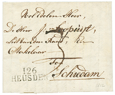 1812 126 HEUSDEN Sur Lettre Pour SCHIEDAM. Superbe. - 1792-1815: Départements Conquis