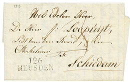 1813 126 HEUSDEN Sur Lettre Avec Texte Pour SCHIEDAM. RARE. Superbe. - 1792-1815: Veroverde Departementen