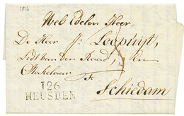 1813 126 HEUSDEN Sur Lettre Avec Texte Pour SCHIEDAM. RARE. Superbe. - 1792-1815: Conquered Departments