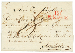 1811 126 NIMEGUE En Rouge Sur Lettre Pour AMSTERDAM. TTB. - 1792-1815: Départements Conquis