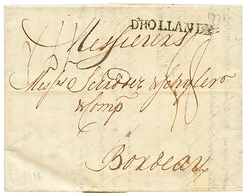 1771 Marque D' HOLLANDE Sur Lettre Avec Texte D' AMSTERDAM Pour BORDEAUX. Superbe. - Entry Postmarks