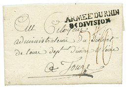 An 4 ARMEE DU RHIN / 8e DIVISION Sur Lettre Avec Texte Daté "HINGSVILLER" Pour La FRANCE. TTB. - Legerstempels (voor 1900)