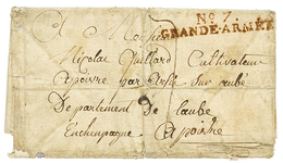 1807 N°7 GRANDE ARMEE Rouge Sur Lettre(pd) Avec Texte Daté "GOUTTE TENGLATE ?". TB. - Sellos De La Armada (antes De 1900)