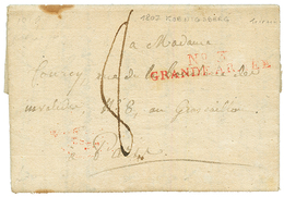 1807 N°3 GRANDE ARMEE En Rouge Sur Lettre Avec Texte Daté "KOENIGSBERG" Pour PARIS. TB Texte Historique " L' EMPEREUR Es - Army Postmarks (before 1900)