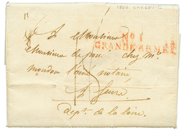 POLOGNE : 1807 N°1 GRANDE ARMEE En Rouge Sur Lettre Avec Texte Daté "VARSOVIE" Pour La FRANCE. Superbe. - Army Postmarks (before 1900)