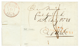 1808 N°4 GRANDE ARMEE Rouge Sur Lettre Avec Texte Daté "CASSEL" Pour La FRANCE. TTB. - Legerstempels (voor 1900)