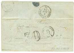 VARNA - ARMEE D' ORIENT : 1854 ARMEE D' ORIENT Bau A + Taxe 30 Sur Lettre Avec Texte Daté "VARNA". TB. - Army Postmarks (before 1900)
