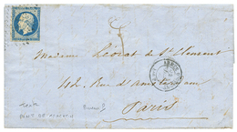 1855 20c(n°14) + ARMEE D'ORIENT Bau P Sur Lettre Avec Texte Daté "PONT De TRACKTIN" Pour PARIS. TB. - Army Postmarks (before 1900)