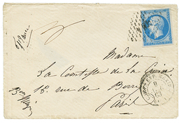 1863 20c(n°14) Obl. CEMA + CORPS EXP. MEXIQUE Bau A Sur Enveloppe Avec Texte Daté "MEXICO 9 Oct 1863" Pour PARIS. RARE A - Legerstempels (voor 1900)