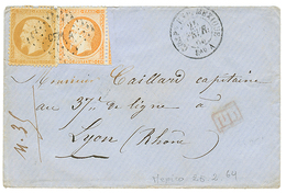 1866 10c(n°21) + 40c(n°23) Pd Obl. CEMA + CORPS EXP. MEXIQUE Bau A Sur Env. Pour La FRANCE. TB. - Legerstempels (voor 1900)