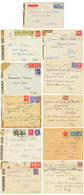 1941/43 Lot 14 Lettres Affr. + Censures Adressées à L' ATTACHE NAVAL Près La LEGATION DE FRANCE à DUBLIN (IRLANDE) Aux B - Army Postmarks (before 1900)