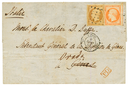 1853 10c PRESIDENCE (n°9) 3 Grandes Marges + Une Marge Avec Filet Effleuré Mais Intact + 40c(n°16) TTB Margé Obl. ROULEA - 1853-1860 Napoleon III