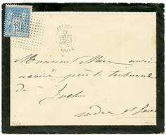 "CACHET D' ESSAI" : 1882 15c SAGE Obl. Carré De Points + PARIS DEPART Sur Enveloppe. RARE. Signé CALVES. Superbe. - Otros & Sin Clasificación