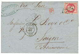 "COCHINCHINE" : 1868 80c(n°32) Sur Lettre De NANTES Pour SAIGON (INDOCHINE). Arrivée Au Verso. TTB. - 1849-1876: Periodo Clásico