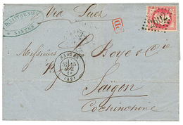 "COCHINCHINE" : 1868 80c(n°32) Sur Lettre De NANTES Pour SAIGON (INDOCHINE). Arrivée Au Verso. TTB. - 1849-1876: Classic Period