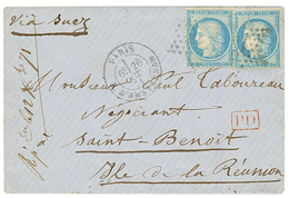 "REUNION" : 1871 25c CERES (n°60)x2 Sur Env. De PARIS Pour ST BENOIT (ILE De La REUNION). TTB. - 1849-1876: Periodo Classico