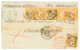 "2F40 Pour La LOUISIANE" : 1873 40c SIEGE (x6) Sur Lettre Du HAVRE Pour La NOUVELLE ORLEANS (USA). TB. - 1849-1876: Classic Period