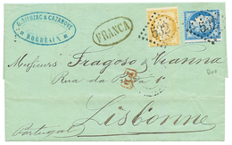 1874 CERES 15c + 25c Obl. GC 532 Sur Lettre De BORDEAUX Pour LISBONNE (PORTUGUAL). TB. - 1849-1876: Periodo Clásico