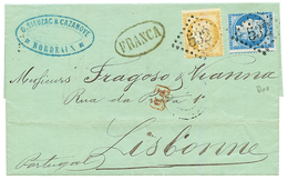1874 CERES 15c + 25c Obl. GC 532 Sur Lettre De BORDEAUX Pour LISBONNE (PORTUGUAL). TB. - 1849-1876: Classic Period