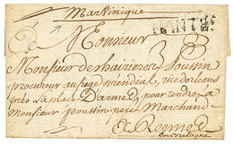 1753 NANTES + "MARTINIQUE" Manuscrit (rare) Sur Lettre Avec Texte De ST PIERRE MARTINIQUE Pour RENNES. Entrée Rare. TB. - Correo Marítimo