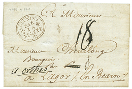 1786 COLONIES PAR LA FLOTTE + Verso DEBOURSE De PAU Manuscrit Sur Lettre Avec Texte De ST PIERRE MARTINIQUE Pour PAU Red - Maritime Post