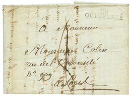 ILE DE FRANCE (ILE MAURICE) : 1810 28 QUIMPERLE Sur Lettre Avec Texte Daté "ISLE DE FRANCE" Pour PARIS. Entrée Rare Par  - Maritime Post