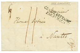 1825 GRANDE BRETAGNE PAR ST MALO Sur Lettre Avec Texte De GUERNESEY Pour NANTES. Superbe. - Maritime Post